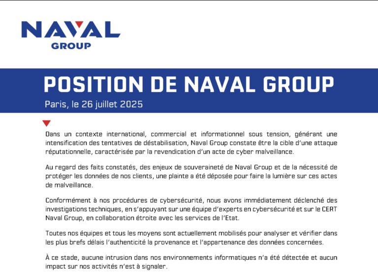 Catastrophe cybernétique en France : une fuite de données dévastatrice secoue Naval Group